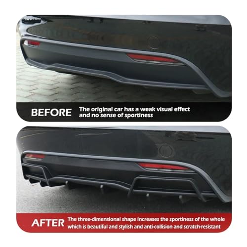 Difusor de parachoques trasero negro brillo para Tesla Model 3 Highland 2