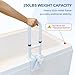 HEPO Adjustable Bathtub Safety Rail for Elderly, Tub Grab Bar for Bathroom, Assistance Bathtub Handle Clamp for Seniors Bath Handles Support and Fall Prevention, White