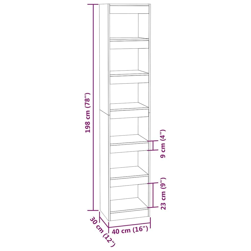 Libreria grigio cemento, 40 x 30 x 198 cm, in legno, divisorio e scaffale con molto spazio, sistema di scaffale aperto per soggiorno, ufficio, studio