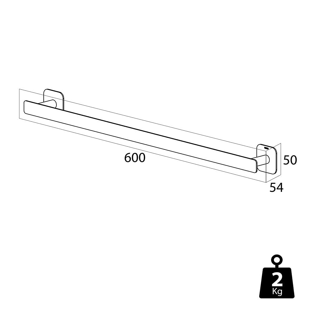Tiger Colar Portasciugamani 60 cm Acciaio inox spazzolato