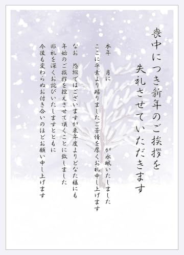 Amazon | 【WAKUWAKU〜sanyo〜】喪中ハガキ 年賀状じまい 10枚
