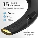 Monster Boomerang Petite Haut-parleurs Bluetooth en bande de collier, haut-parleur en bande 15H L'heure du jeu, aptX Fidélité élevée 3D Stéréo Sound, basse latence, micro intégré, IPX5 Haut-parleur imperméable pour la maison en plein air