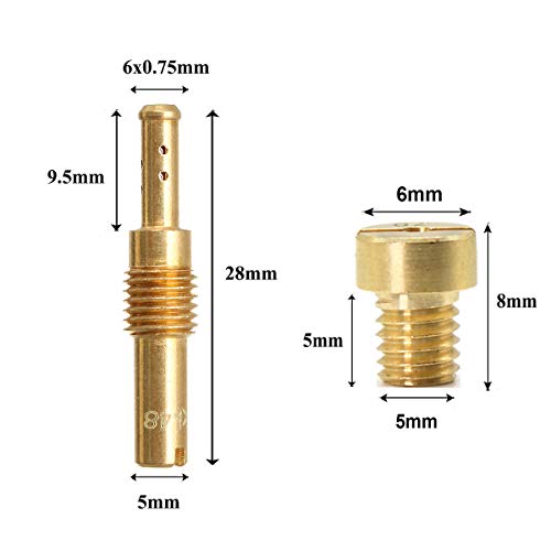 Terberl 30 Pieces Carburetor Main Jet Kit,10Pcs Slow Pilot Jets And 20Pcs Carburetor Main Jets For Pwk Keihin Oko Cvk Koso Pe Pwm #TOP4