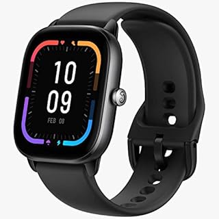 Amazfit GTS 4 Mini Smartwatch mit Blutsauerstoff-, Herzfrequenzüberwachung, über 120 Sportmodi, 5 Satelliten-Ortungssysteme, Alexa, 5 ATM, Outdoor-, Indoor-Fitnessuhr für Unisex,MidnightBlack, OneSize