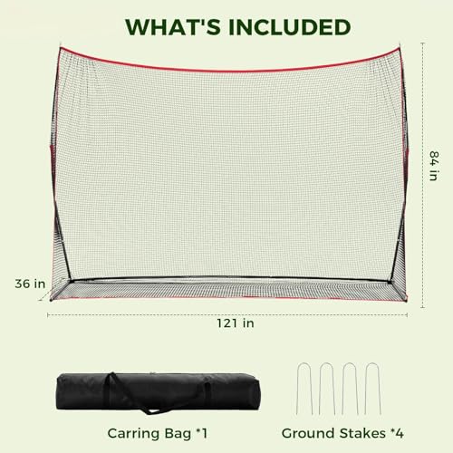 DUMOS 10x7ft Golf Net Red
