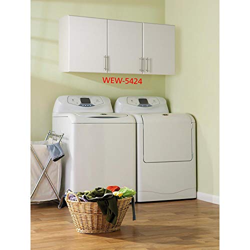 Prepac Elite 3 Door Wall Mounted Storage Cabinet, 54" W X 24" H X 12" D, White #TOP5