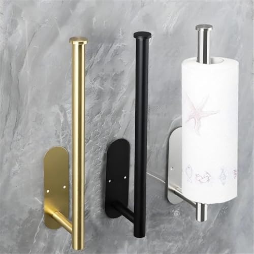 Portarrollos de cocina de acero inoxidable negro mate para pared 7