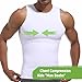 Lgtfy 4D Mens Compression Shirt, Slimming Body Shaper Vest, Gynecomastia Undershirt, Tummy Control Back Support Tank Top White