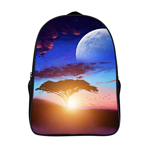 Sac à dos scolaire grand format pour garçon et fille avec motif cool Planet Rises