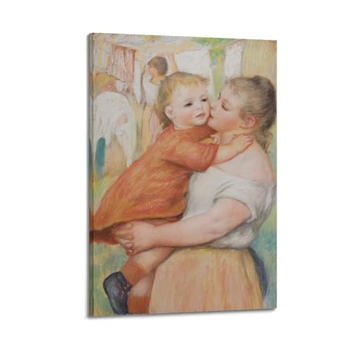 Pierre Auguste Renoir-Madre e Bambino Pittore Capolavoro Poster Stampa artistica