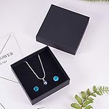 BENECREAT 8 Pack Black Cardboard Jewelry Ring Boxes 12x12x4cm Kraft Paper Box Square Gift Box with Sponge for Bracelet Rings Storage and Display - Image 6