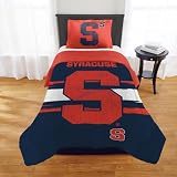 Syracuse Orange Comforter Set – Orange Bedding for Dorms, Guest Rooms, RVs, Tailgates & Syracuse Game Day Decor, Twin/Twin XL