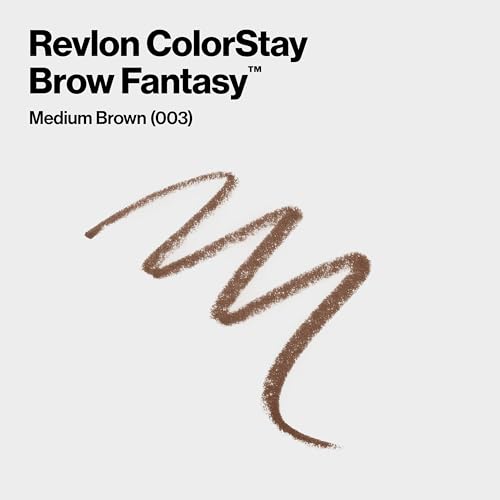 Revlon ColorStay Brow Fantasy, Eyebrow Pencil with Shaping Clear Gel, Makeup Stocking Stuffer for Women, Smudge-proof, 16HR Wear, 103 Medium Brown - Image 3