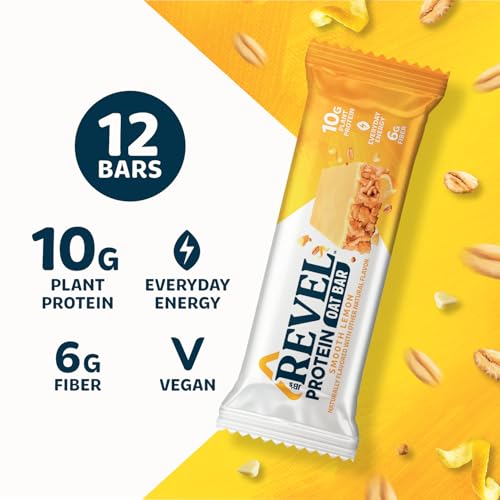 REVEL Protein Oat Bars - Smooth Lemon - Plant-based - 10g Protein - 6g Fiber - Vegan - 12 bars — view 4