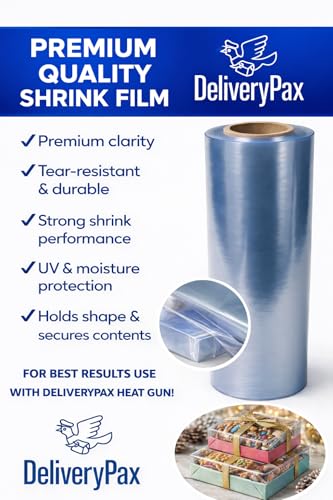 Image of Delivery Pax 10 Inch x 20m PVC Heat Shrink Wrap for Packing | Heat Shrink Wrap for Packing | Shrink Wrap for Packing | Shrink Wrap | Heat Shrink | PVC Shrink | Shrink for Heat Gun