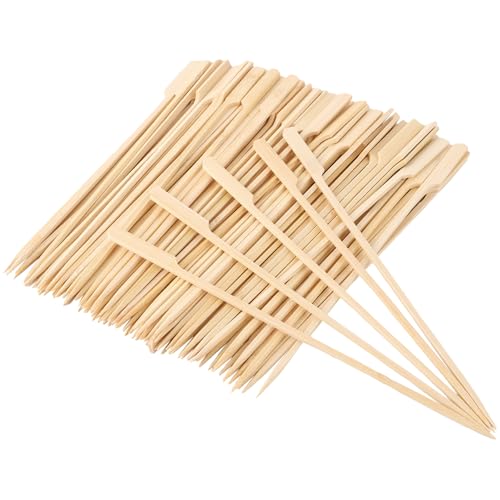 LOPYXBR 300 Stück Schaschlikspieße Holz 25cm, Fingerfood Spieße Bambus, Holzspieße für Fingerfood, Holzspieße Lang aus Holz für Grills, Grill, Buffet, Obst, Snacks