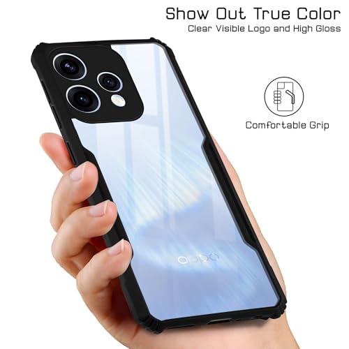 Image of Jkobi Hybrid Back Cover Case for Oppo Reno15 5G | Oppo Reno 15 5G (Shockproof with Polycarbonate Clear Panel | Professional Black)