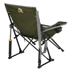 GCI Outdoor Kickback Rocker Camping Chair | Portable Folding Rocking Chair with Durable Armrests, Drink Holder & Relaxed Lowered Seat for Comfort — Loden Green — photo 4 of 6