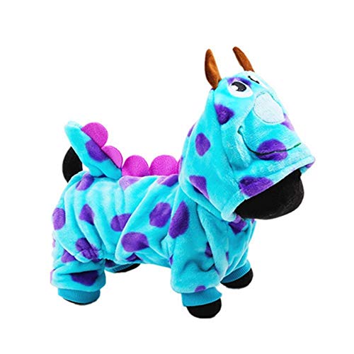 Luckstar Pet Clothes For Winter - Soft & Warm Coral Velvet Puzzle Bobble Dog Costume - Cute Jumpsuit Casual Hoodie Coat Winter Clothing For Dogs & Cats #TOP4