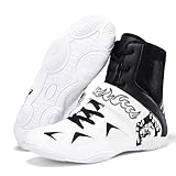 Men's Professional Boxing, Martial Arts, and Wrestling Shoes - Fashionable Sports Shoes for Indoor Training and Competition - Boxing Boots with Arch Support - Black 6