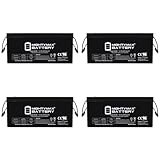 Mighty Max Battery 12V 1000Ah AGM Deep Cycle Battery for Off Grid Solar Wind - 4 Pack