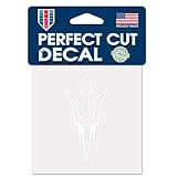 WinCraft NCAA Arizona State Sun Devils 4x4 Perfect Cut White Decal, One Size, Team Color