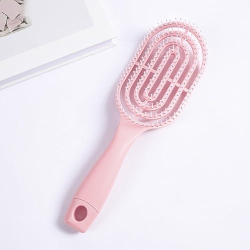 Detangle Hair Brush, Hairbrush Detangling Hair Brush for Women, Men & Children - Glide Through Tangles With Ease - Hair Straightening Brushes for Curly, Straight & Wet Hair (Pink)