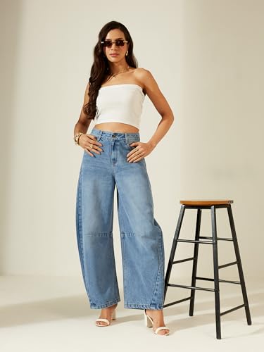 Image of Miss Chase Women's Skinny High Rise Cropped Stretchable Denim Jeans