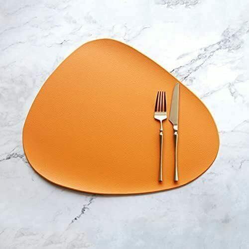 Miniatura 7 de TFCFL Juego de 4 manteles individuales de piel sintética, lavables y lavables para cocina, comedor, oficina, mesa de conferencias, 17 x 14 pulgadas