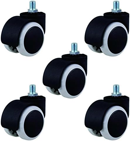 2 inch threaded stem caster，M10 Screw Thread Stem Furniture Office Chair Swivel Caster Wheel Sets of 5
