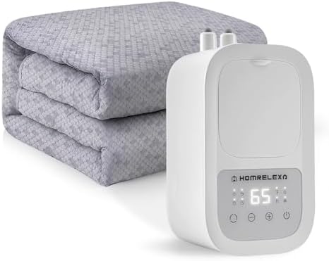 EMF-Free Water Heated Mattress Pad, 50–149°F Adjustable Water Bed mattresses, Safe & Quiet Hydronic Heating System, Auto Shut-Off, Overheat Protection, Queen(60" W x 79" L)