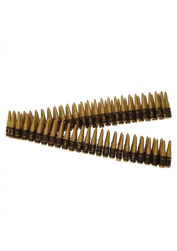 Labreeze Plastic Bullet Belt with 96 Bullets & Inflatable Tommy Gun, Gangster Fancy Dress Accessories, PVC, One Size, Adults