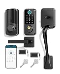 Hornbill Keyless Entry Door Lock, Smart Front Door Lock Set, Smart Deadbolt Keypad Handle Set for Home/House/Airbnb/Office, Auto-Lock, Matte Black