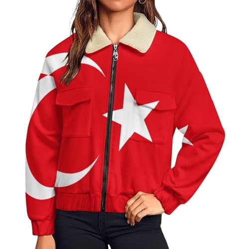 Veste polaire femme chaude et thermique à fermeture éclair pour l'hiver
