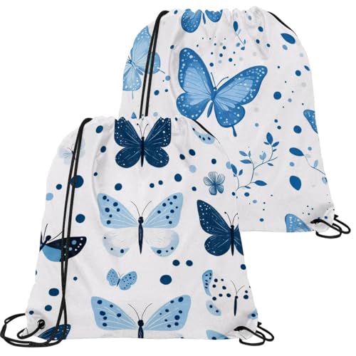 Sac à cordon imperméable lot de 2 pochon bleu clair et multicolore pliable pour sport et voyage