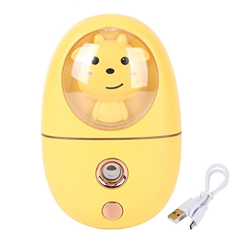 Pulverizador facial, humidificador facial recargable por USB, humidificador de mano, vaporizador facial portátil para viajes, 35 ml, 500 mAh (amarillo)