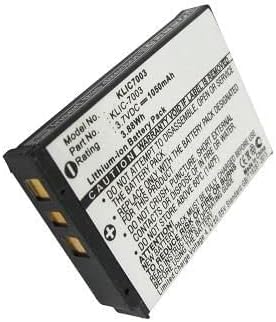CoreParts Camera Battery for Kodak 3.89Wh Li-ion 3.7V 1050mAh, KLIC-7003 (3.89Wh Li-ion 3.7V 1050mAh Black 3.9Wh Li-ion 3.7V 1050mAh Black, EasyShare M380, EasyShare M381,)