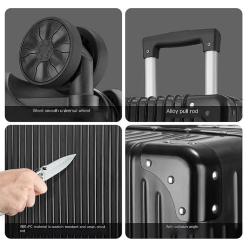 Large-Capacity Retro Suitcase Universal Wheel Trolley Case Password Box Extra Large Suitcase Anti-Collision Suitcase Travel Suitcase (Color : A, Size : 60-inch)4