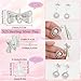 SUNNYCLUE 1 Box 20 Sets 925 Sterling Earring Studs with Loop Earring Posts Findings Silver Rhinestone Bowknot Ear Post Stud with Hole Bulk for Jewelry Making Accessories DIY Crafts Supply
