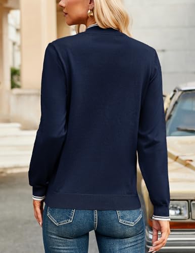 Image of JACK SMITH Quarter Zip Pullover Sweaters for Womens, Rib Polo Sweater Tops