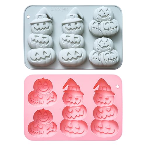Generisch Molde de silicona de calabaza – Molde para hornear Otoño, Molde de Chocolate 3D | Antiadherente Halloween Molde de Fondant para Magdalenas Molde de Silicona para Hornear Magdalenas y