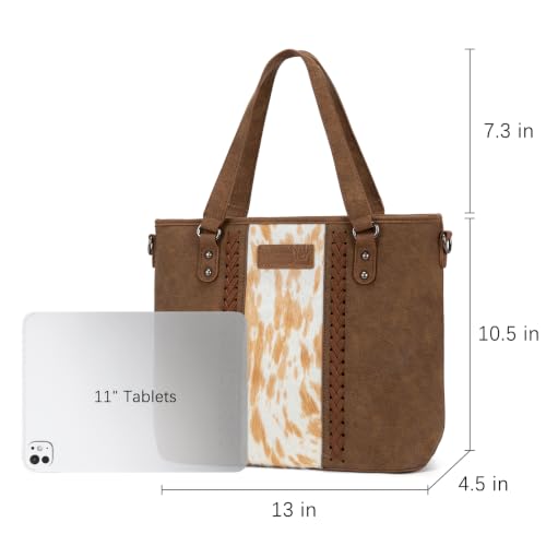 Image of Montana West X Wrangler Tote Bag for Women Western Purses with Detachable Strap Medium Satchel Handbags | with Crossbody Strap