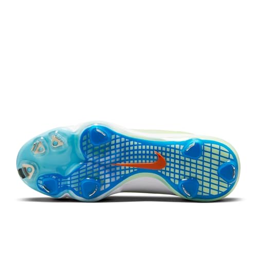Nike Nike Force Zoom Trout 9 Pro Low Metal Baseball Cleats, 7.5 (White/Barely Volt/Aquarius Blue/Photo Blue, US Footwear Size System, Adult, Men, Numeric, Medium, 7.5)