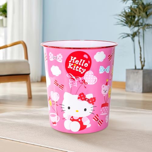 Hello Kitty Kids Childrens Waste Bucket Paper Bin Basket for Bedroom Study Desk Dustbin - Image 7
