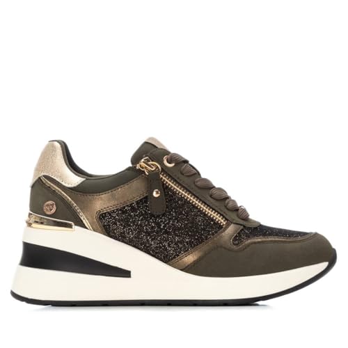 XTI - Sportschuhe Sneaker Damen Khaki - Bequeme und vielseitige...