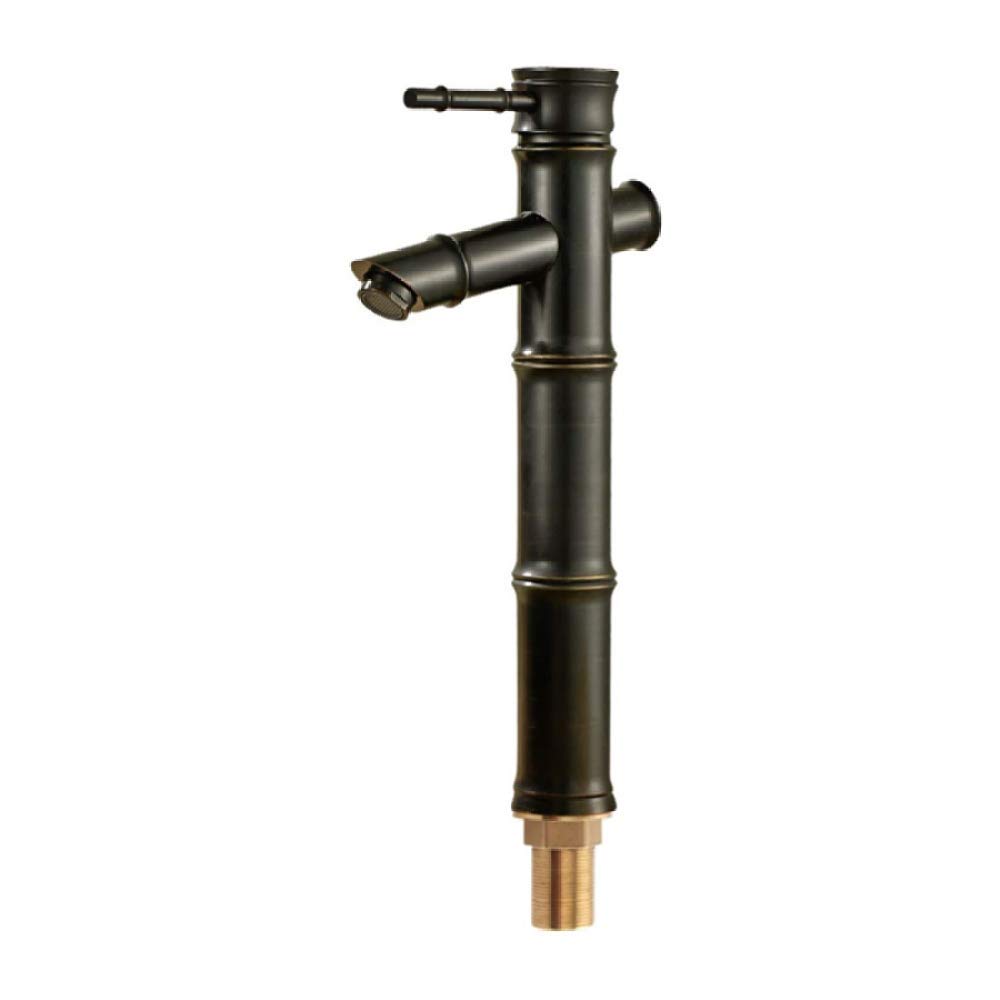 Robinet de salle de bain en laiton premium avec design bambou élégant