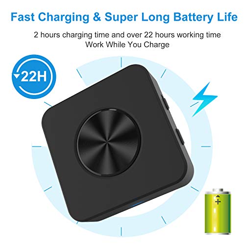 Yuanguo Trasmettitore e Ricevitore Bluetooth 5.0, 2 in 1 Adattatori per Casa e Car Audio Sistema ad Alta Definizione e Bassa Latenza, Portata 20 m, Supporto da 3,5 mm Aux, RCA, Connessione Ottica