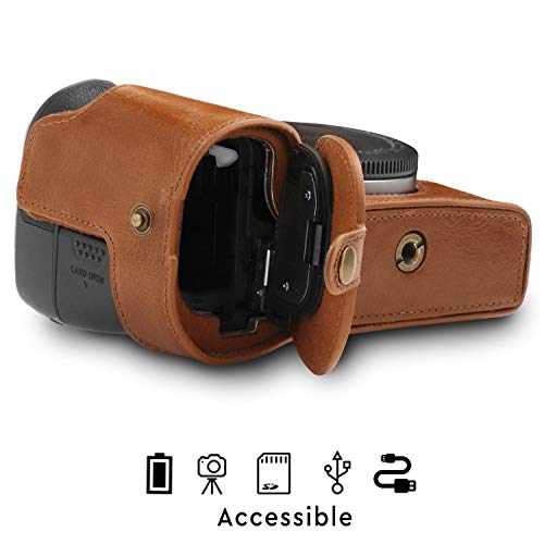 Megagear Mg1558 Ever Ready Genuine Leather Camera Half Case Compatible With Canon Eos Ra, R - Brown #TOP5