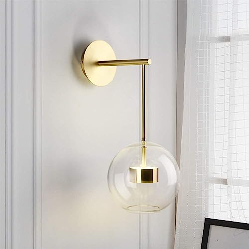 Lámpara de pared de esfera de cristal LED moderna para iluminación interior de loft 5