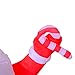 HOMCOM Santa with Candy Cane Indoor/Outdoor LED Inflatable Holiday Christmas Yard Decoration, 8', Multicolor